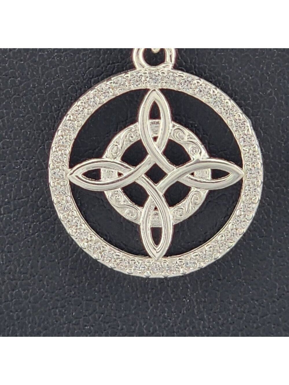 New Sterling Silver 925 Witch’s Knot Necklace – Wiccan Pagan Protection Amulet - Picture 3 of 8
